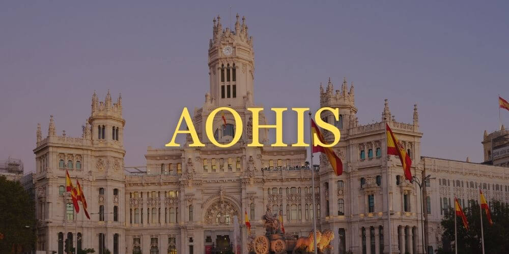 AOHIS' logo with Madrid in background