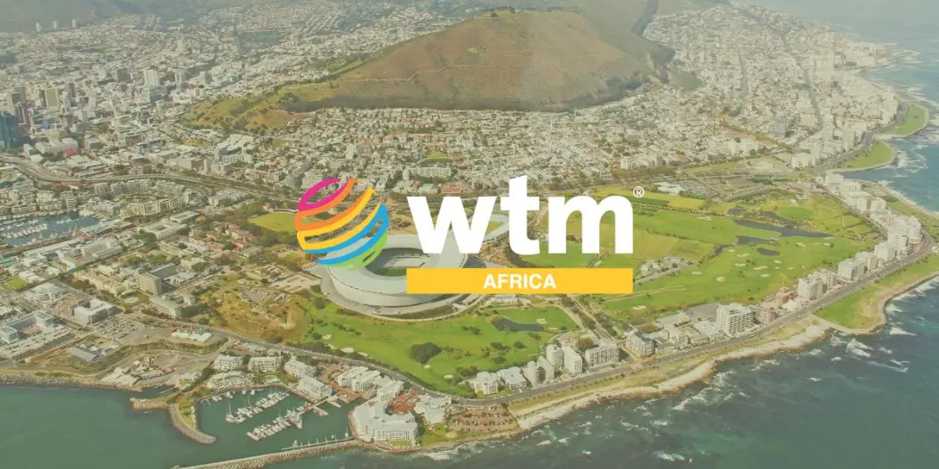WTM Africa logo with Cape Town in the background